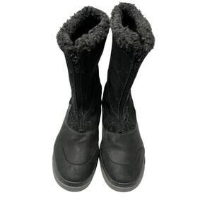 Merrell Snow Boot Women's Size 8.5 Silversun Black Suede Front Zip Waterpoof